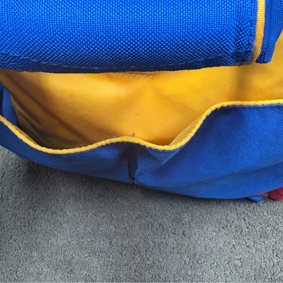 FISHER PRICE Diaper Bag Tote Cooler Bag Blue Yellow Vintage Large Travel 90's - Picture 5 of 16